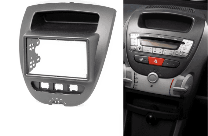 2-din inbouwframe / paneel CITROEN C1 2005-2014 / TOYOTA Aygo 2005-2014 / PEUGEOT (107) 2005-2014