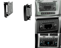 2-din inbouwframe / paneel Chrysler (300) 2008-10; (200) 2011-14; Aspen 2008-09; Sebring 2007-10; Town&Country