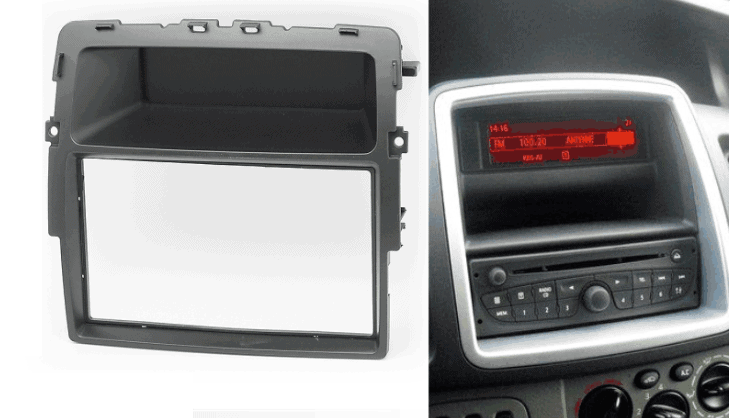 2-din inbouwframe / paneel NISSAN Primastar (J4) 2011-2014 / OPEL Vivaro (X83) 2010-2014 / RENAULT Trafic II (EL / FL / JL) 2011-2014  (w/o Car Computer)