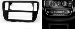1-din inbouwframe / paneel VOLKSWAGEN up! 2012+/ SKODA Citigo 2012+ / SEAT Mii 2012+ (Black)