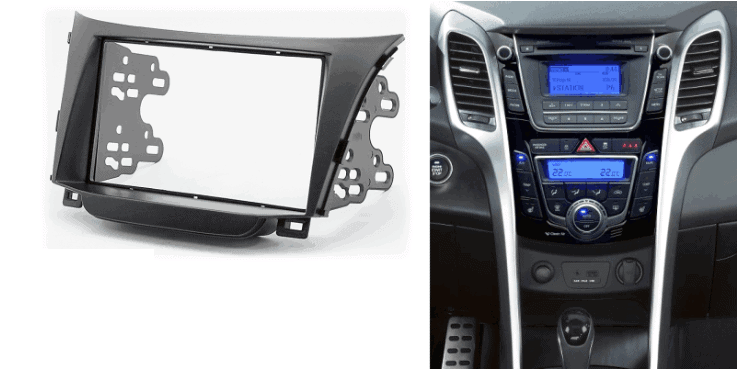 2-din inbouwframe / paneel HYUNDAI i-30 2012+; Elantra GT (GD) 2012+