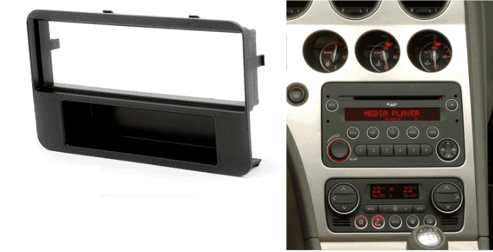 2-din inbouwframe / paneel ALFA ROMEO 159 (939) 2005-2011;  Brera (939) 2005-2010; Spider (939) 2006-2010 w/pocket