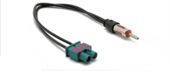 Antenne verloop / kabel- dubelle fakra antenne AUDI - SEAT - SKODA - VW 2002+   / BMW 2001+   / FORD 2011+     2x FAKRA(Z) -> DIN(male)