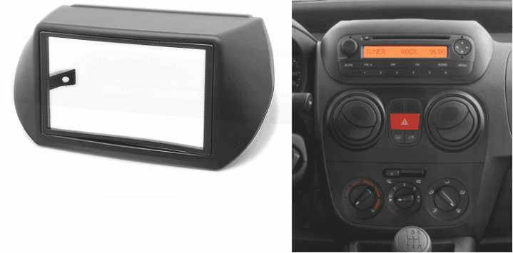 2-din inbouwframe / paneel CITROEN Nemo 2008+ / PEUGEOT Bipper 2008+ / FIAT Fiorino