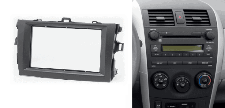 2-din inbouwframe / paneel TOYOTA Corolla 2007-2013 (Black)