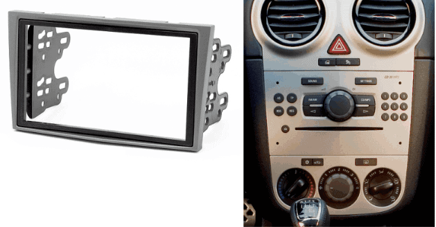 2-din inbouwframe / paneel incl montage materiaal OPEL Astra (H) 2004-2010; Antara