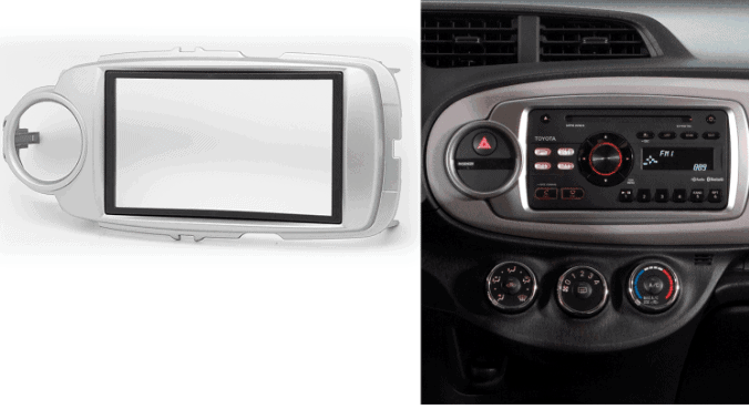 2-din inbouwframe / paneel TOYOTA Yaris 2011+ (Universal for Left and Right Wheel)