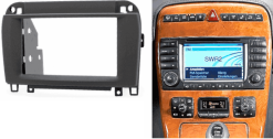 2-din inbouwframe / paneel MERCEDES-BENZ CL-klasse (C215) 2002-2006; S-klasse (W220) 2002-2006 (Black)