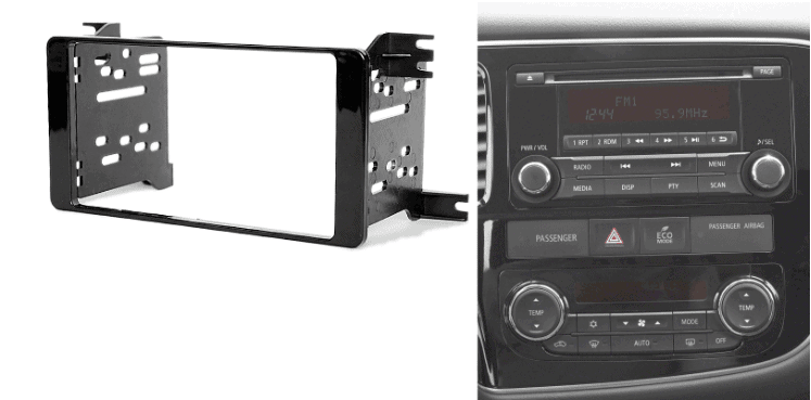 2-din inbouwframe / paneel CITROEN C-Crosser 2007-2012; C4 Aircross 2012+ / MITSUBISHI Outlander 2006+; Lancer