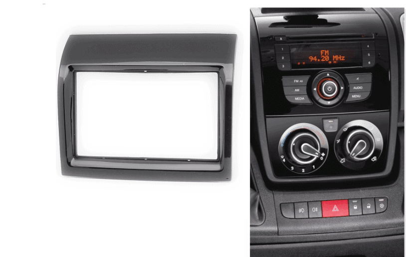 2-din inbouwframe / paneel CITROEN Jumper 2011+ / PEUGEOT Boxer 2011+ / FIAT Ducato 2011+ (Gloss Black)