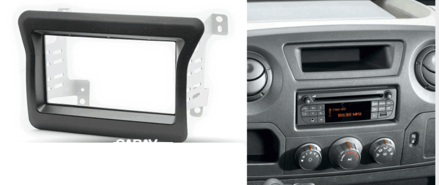 2-din inbouwframe / paneel OPEL Movano 2010+ / RENAULT Master 2010+ / NISSAN NV400 2010+