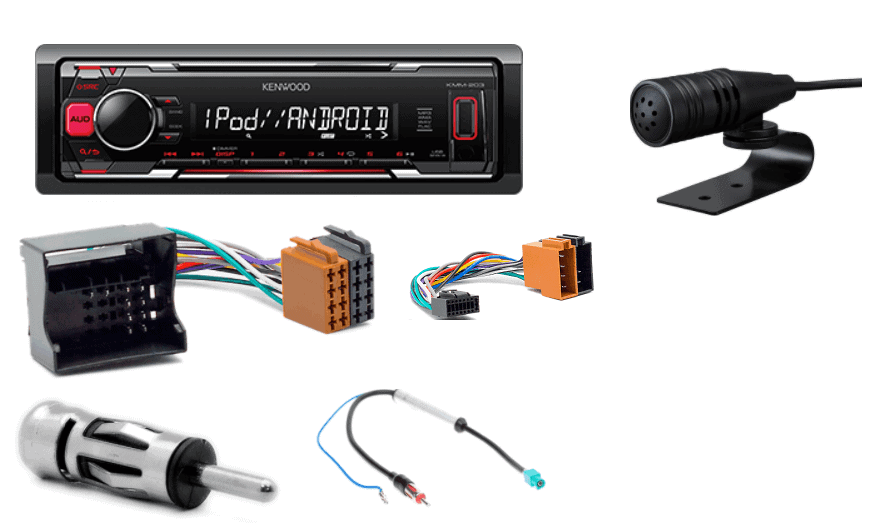 1-din bluetooth autoradio Peugeot 207