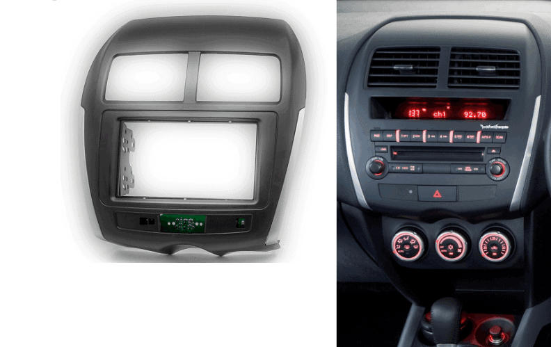 2-din inbouwframe / paneel CITROEN C4 Aircross 2012+  / MITSUBISHI ASX