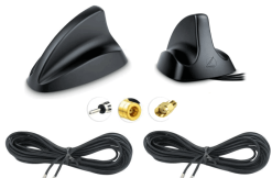 DAB + Shark dak antenne inclusief fm en 5 meter verloopkabels (dab SMA en SMB)