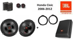 Honda Civic speakers + Subwoofer 200Watt Audio upgrade JBL premium 270W / 70Watt RMS + ringen