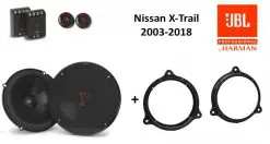 Nissan X-Trail speakers Audio upgrade JBL 250W / 50Watt RMS + ringen