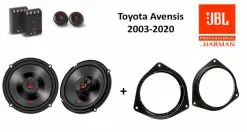 Toyota Avensis speakers Audio upgrade JBL premium 210W / 70Watt RMS + ringen