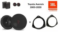 Toyota Avensis speakers Audio upgrade JBL 250W / 50Watt RMS + ringen