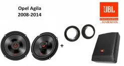 Opel Agila speakers + Subwoofer 200Watt Audio upgrade JBL premium 180W / 60Watt RMS + ringen