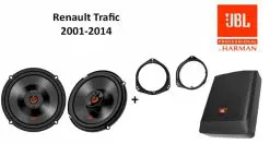 Renault Trafic speakers + Subwoofer 200Watt Audio upgrade JBL premium 180W / 60Watt RMS + ringen