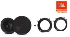 Citroën Jumpy JBL voordeur speakers Audio upgrade 225W / 45Watt RMS + ringen (2007-20016)