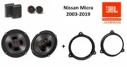 Nissan Micra speakers Audio upgrade JBL premium 270W / 70Watt RMS + ringen