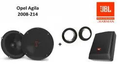 Opel Agila speakers + Subwoofer 200Watt Audio upgrade JBL 225W / 45Watt RMS + ringen
