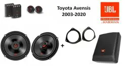 Toyota Avensis speakers + Subwoofer 200Watt Audio upgrade JBL premium 210W / 70Watt RMS + ringen