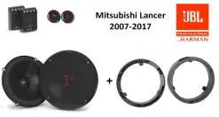 Mitsubishi Lancer speakers Audio upgrade JBL 250W / 50Watt RMS + ringen