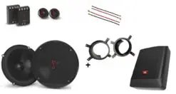 JBL Volvo S60 2001-2009 voordeur speakers + Subwoofer 200Watt JBL 250W / 50Watt RMS + ringen