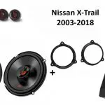 Nissan X-Trail  speakers + Subwoofer 200Watt Audio upgrade JBL premium 270W / 70Watt RMS + ringen
