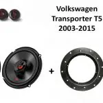 Volkswagen Transporter T5 speakers Audio upgrade JBL premium 210W / 70Watt RMS + ringen en adapter kabels