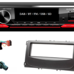 DAB / BT autoradio Ford Focus, S-max, C-max, mondeo (ovaal) | 4x50 watt | multicolor | Audiovolt AMS-450DAB
