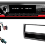 DAB / BT autoradio Opel Astra G, Corsa C, Vectra C, Vivaro (zwart) en meer modellen  | 4x50 watt | multicolor | Audiovolt AMS-450DAB