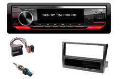 DAB / BT autoradio Opel Astra G, Corsa C, Vectra C, Vivaro (zwart) en meer modellen  | 4x50 watt | multicolor | Audiovolt AMS-450DAB