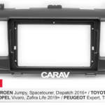Los 9-inch frame geschikt voor de Peugeot Expert 2016+ Vivaro & Proace