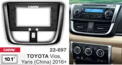 Los 10.1-inch frame geschikt voor de TOYOTA Yaris Vios 2016+