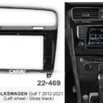Los 10.1-inch frame geschikt voor de Volkswagen Golf 7 gloss black