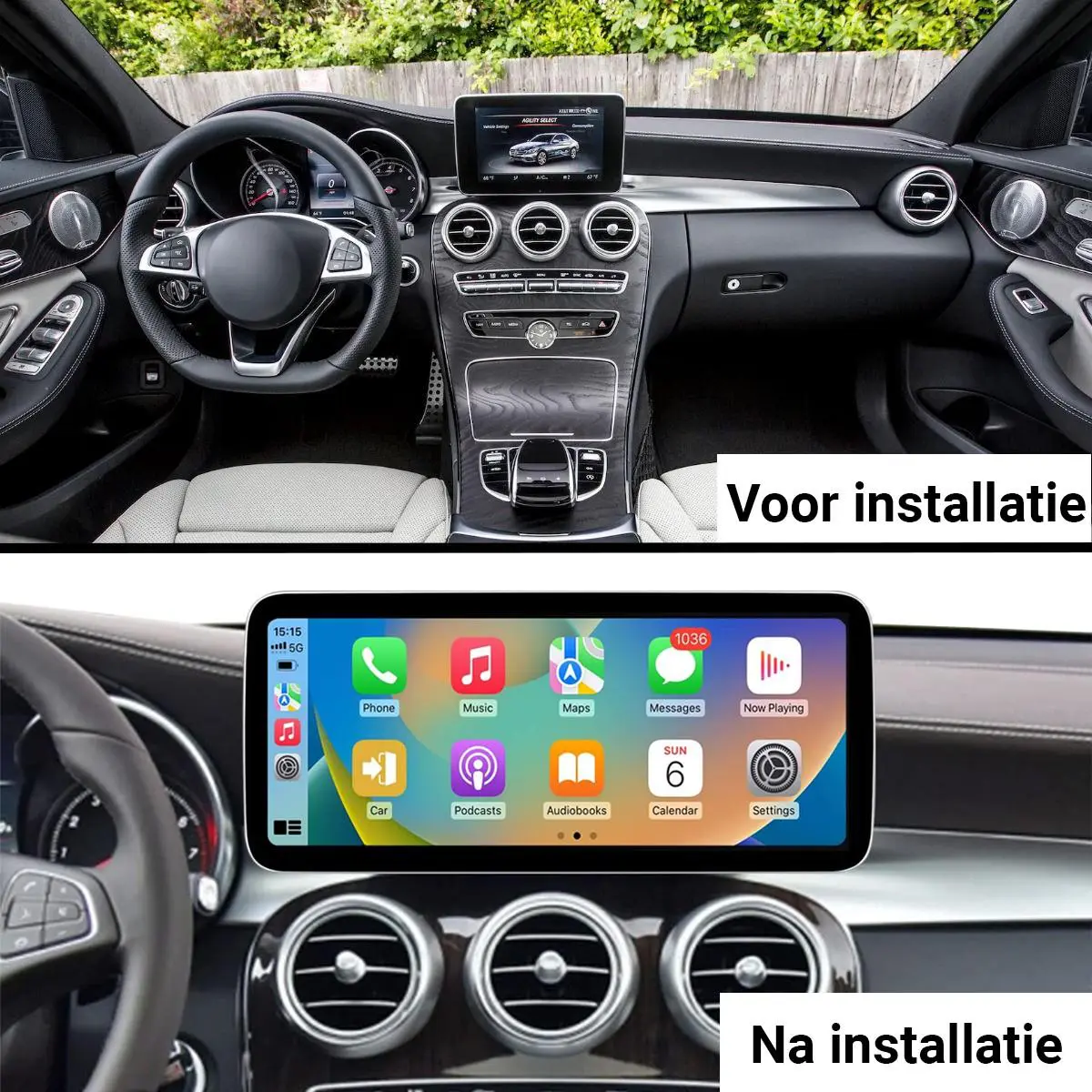 Mercedes 4.5 after install voorbeeld