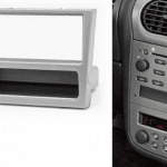 2 din inbouwpaneel / inbouwframe OPEL zilver Agila 2000-2007